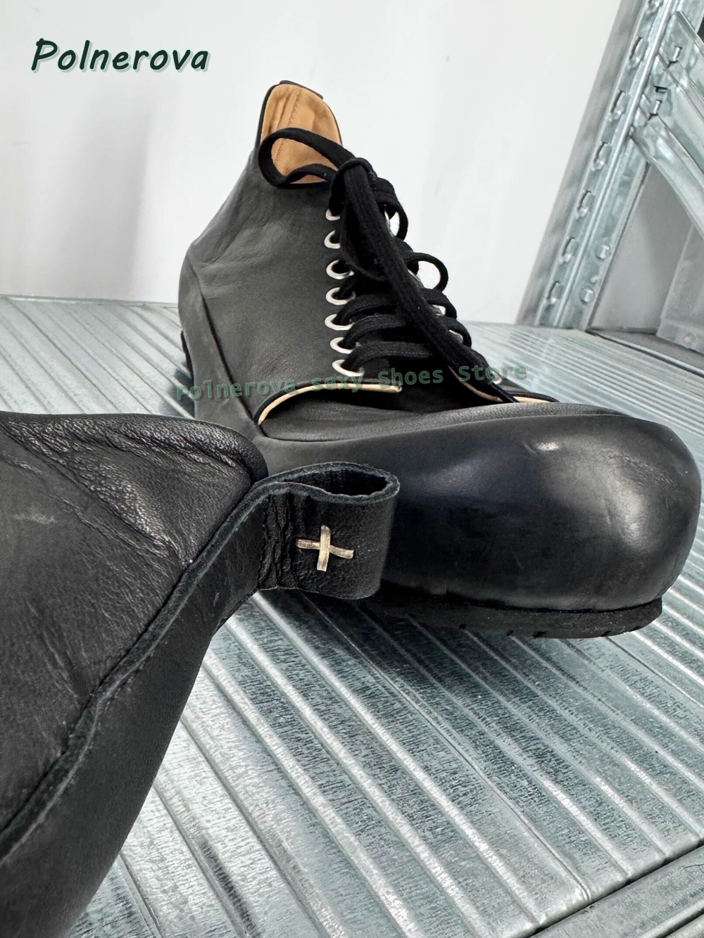 Cocked Round Toe Lace Up Loafe - Women'S Fashion Loafers incelemesi ve fiyatı