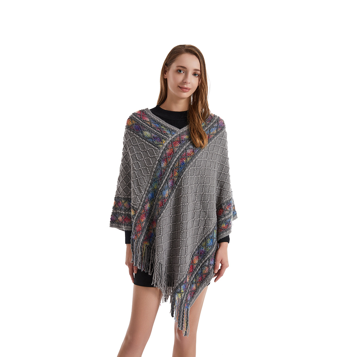 Women Spring Autumn Poncho Uni - Women'S Fashion Poncho incelemesi ve fiyatı