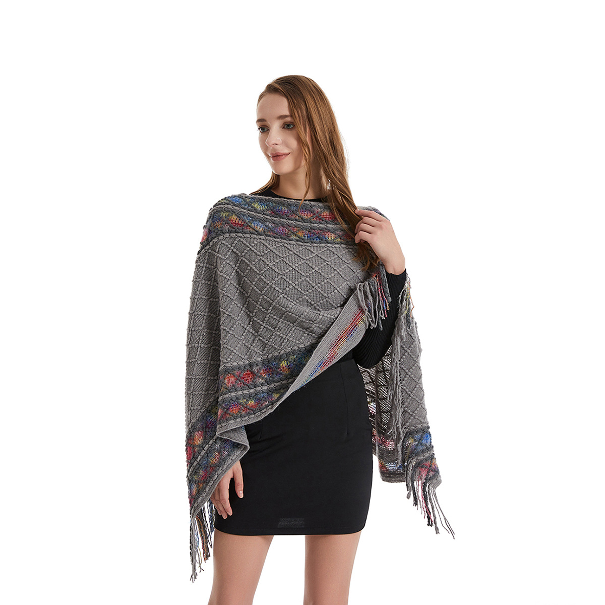 Women Spring Autumn Poncho Uni - Women'S Fashion Poncho incelemesi ve fiyatı