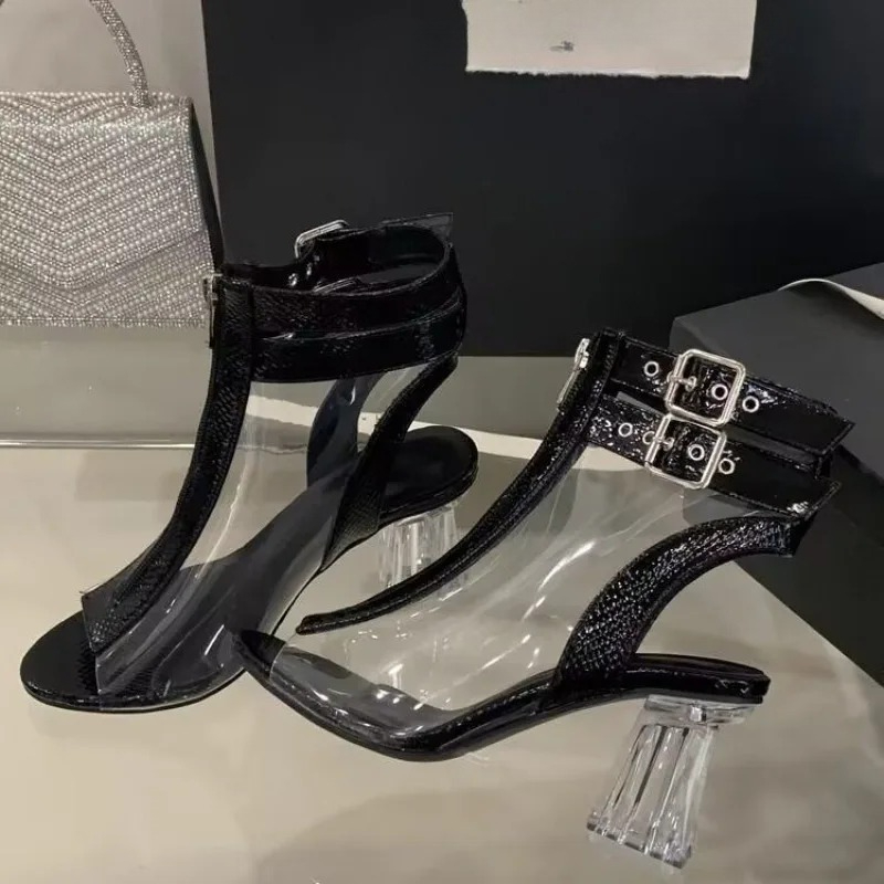 Crystal Heel Zip Sandals Summe - Fashion Women Belt incelemesi ve fiyatı