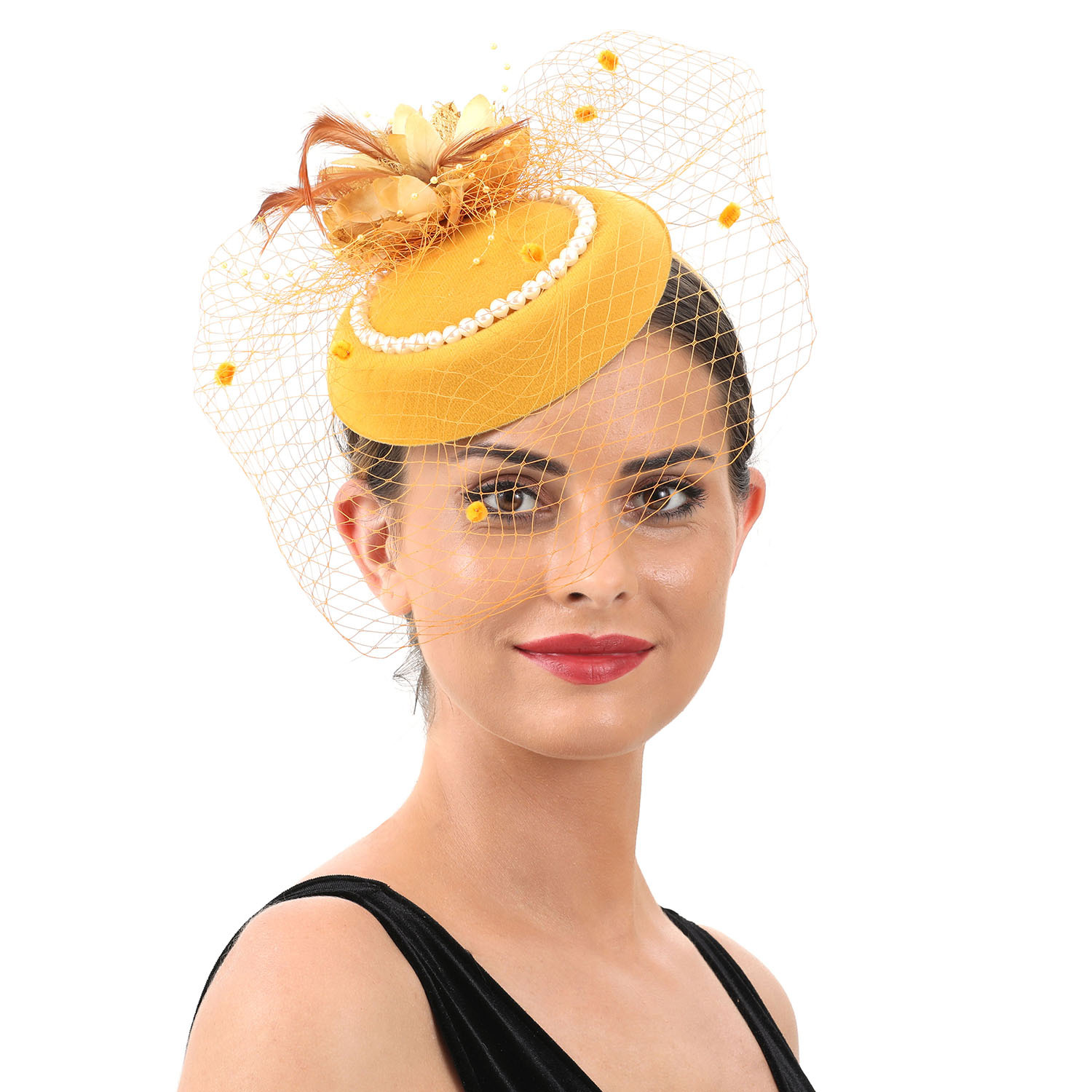 Women Feather Fascinator Hat w - Women'S Fashion Kentucky Derby incelemesi ve fiyatı