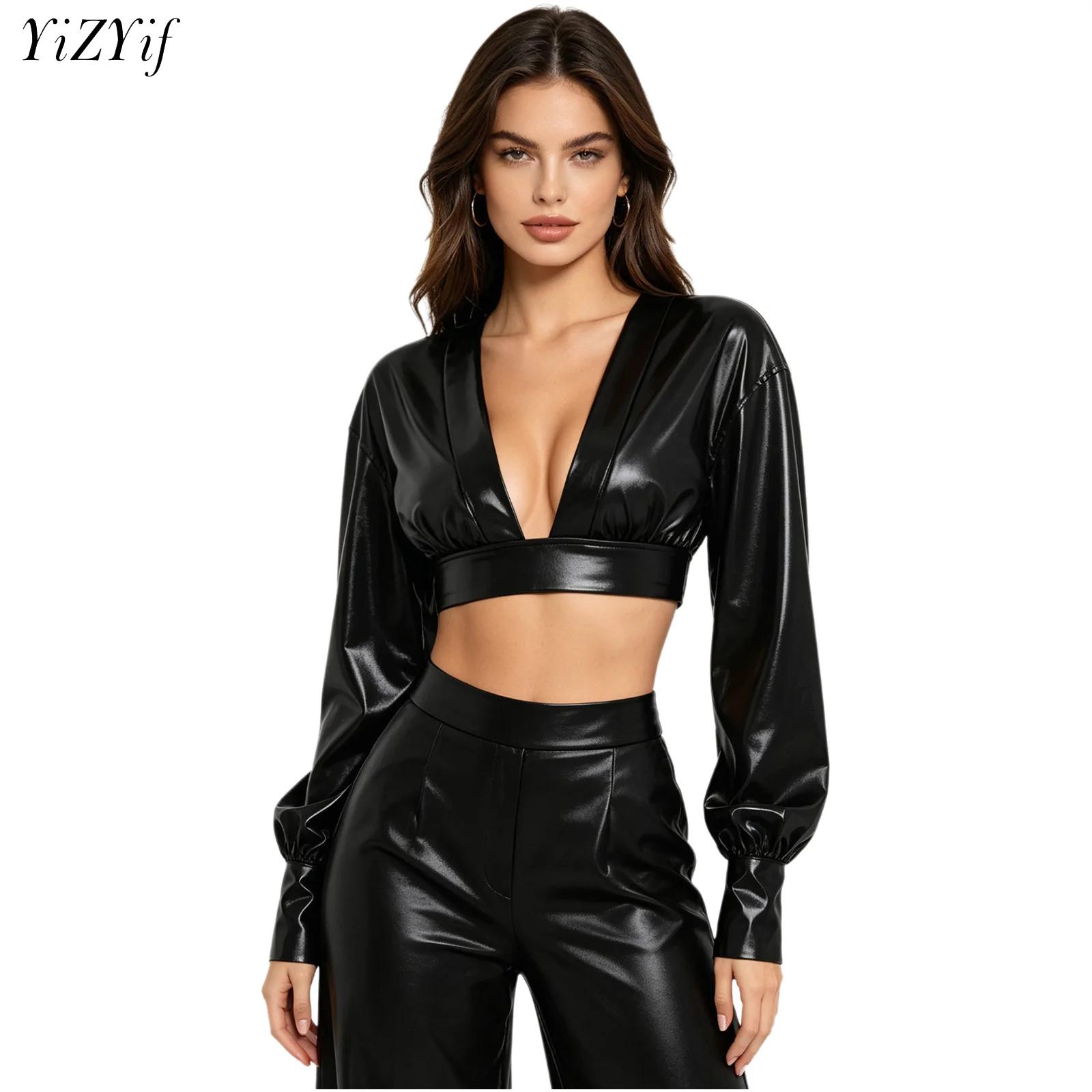 Womens Y2K Metallic Shiny Hip  - Crop Top Women incelemesi ve fiyatı