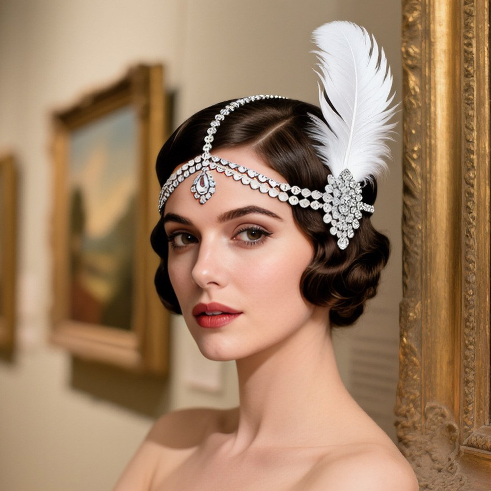Vintage 1920s White Feather He - Women'S Fashion Of The 1920S incelemesi ve fiyatı