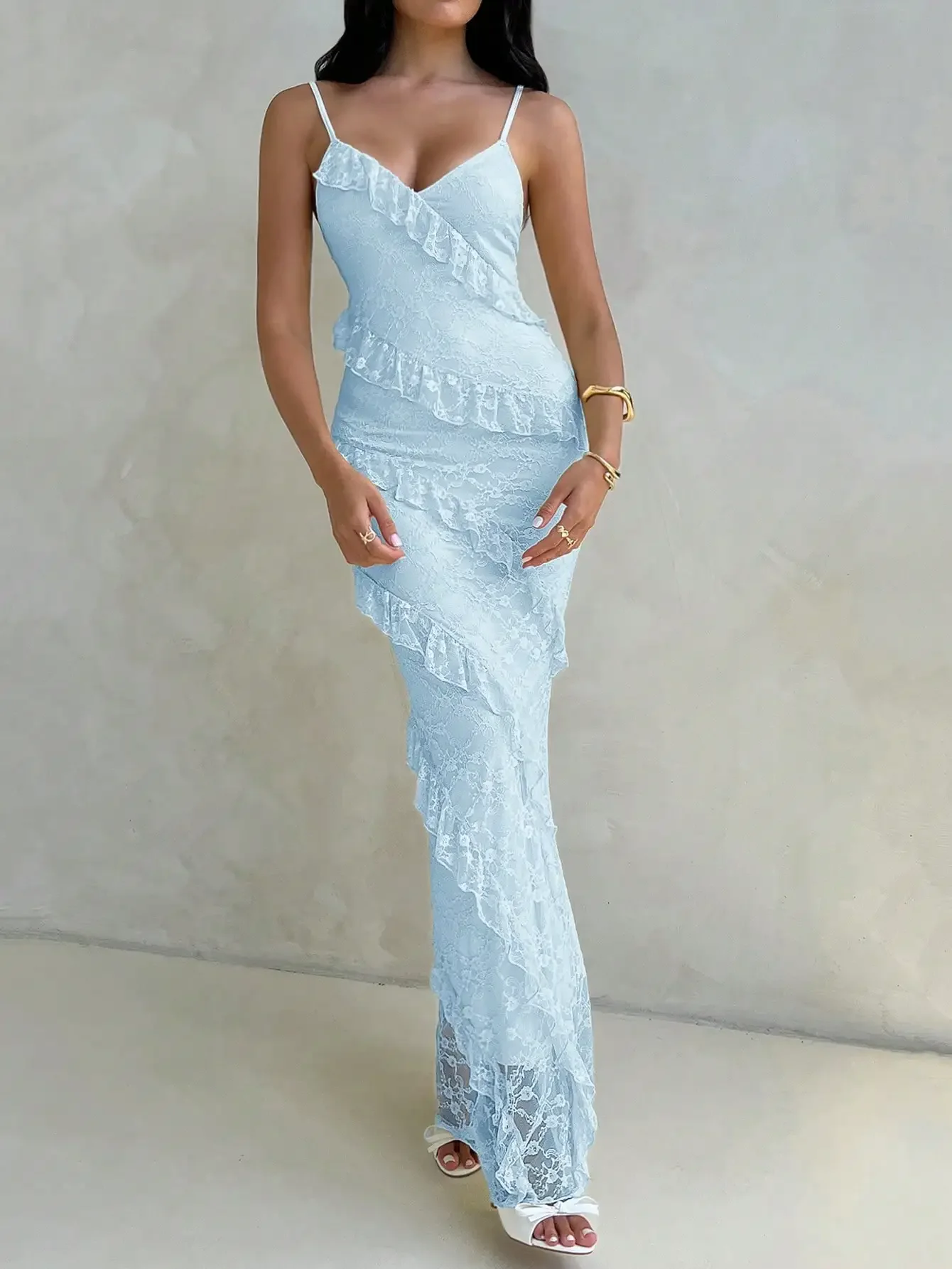Women Solid Color Lace Ruffle  - Women Fashion Necklace incelemesi ve fiyatı